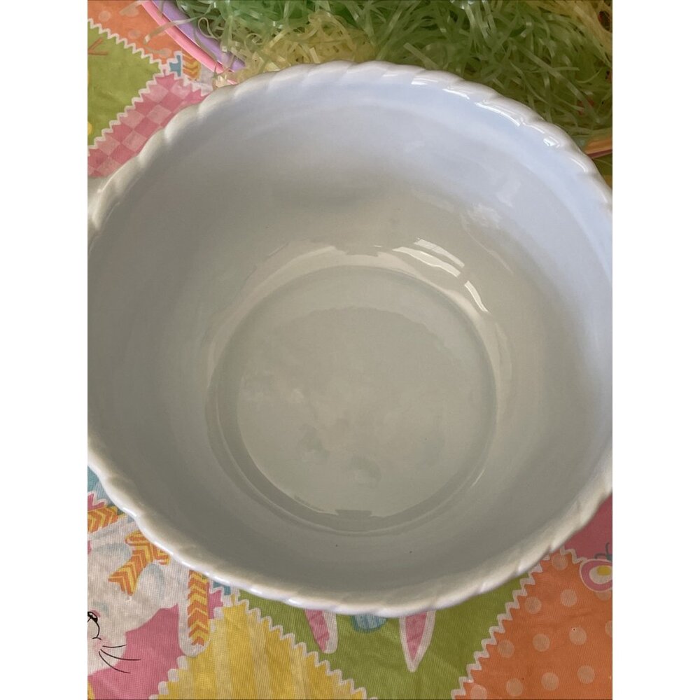 Rae Dunn Jelly Beans Easter Ceramic Basket Serving Bowl Large Light Blue 10" - Picture 5 of 8